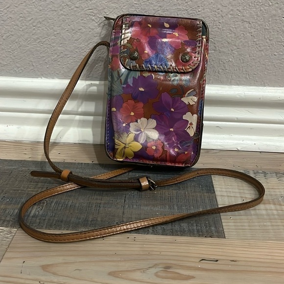 PATRICIA NASH Mini Cross-Body Bag MARINELLA Convertible Wristlet Sunmer Florals - Picture 1 of 10